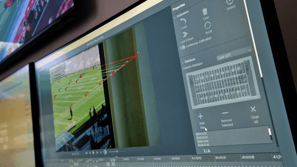 Calibration utilizing VIZ Arena software for European League of Football live broadcast